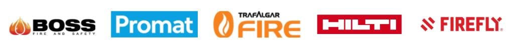 Approved suppliers: BOSS, Promat, Trafalgar Fire, Hilti, Firefly